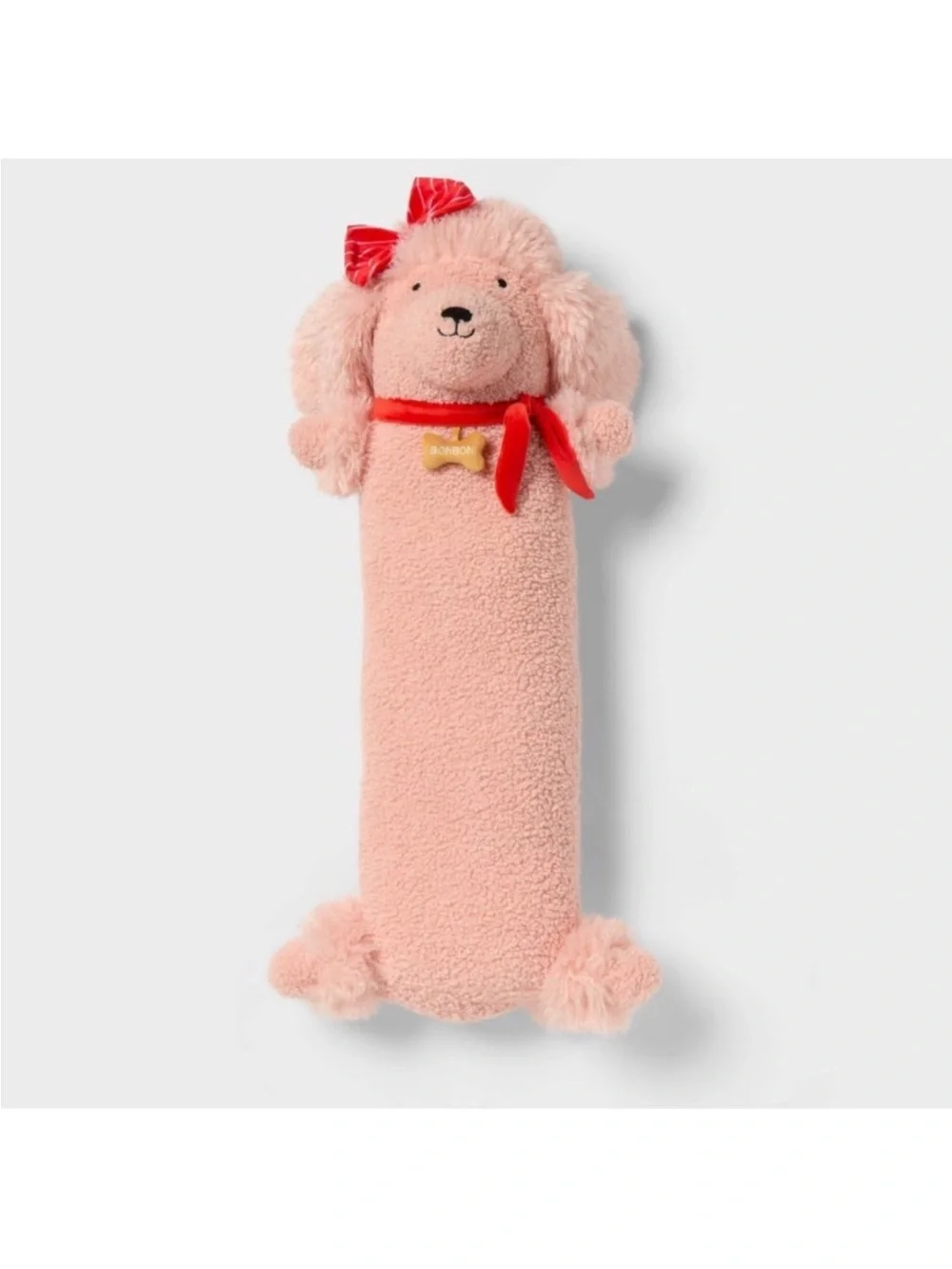 Pillowfort - Poodle Kids' Long Weighted Plush Throw Pillow Peac Peach new